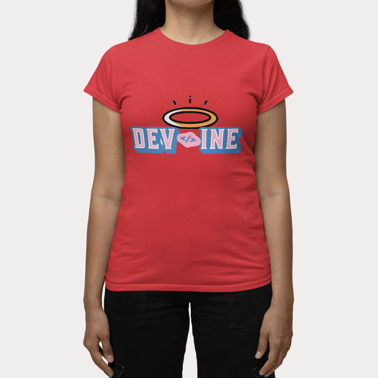Funny t-shirts - Software developer Devine code - Women's Midweight Cotton Tee